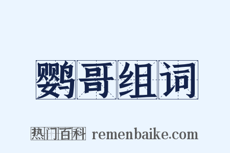 鹦哥组词是什么意思的图片